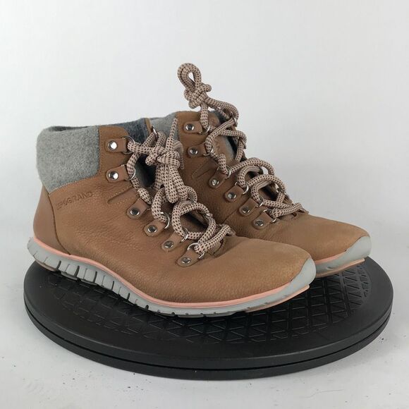 Cole Haan ZeroGrand Suede Hiker Boot Leather Pink Rose W14073 Women’s Size 7 - Picture 3 of 12